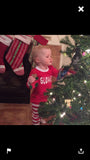 Super Cute Personalized Christmas PJs - Personalized Christmas Pajamas -Christmas Striped Pajamas - Christmas Card - Christmas Outfits