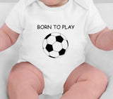 Born to play soccer baby tee