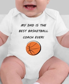 My dad is the best basketball coach ever - basketball baby - basketball coach gift - basketball dad - basketball coach baby shower - coach