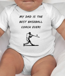 Baseball coach dad gift for new baby