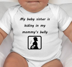 New baby on the way custom onesie for baby sister or baby brother