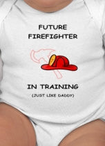 Future Firefighter in training baby clothes - fireman baby shower - firefighter baby shower - firefighter wife baby shower - fireman baby