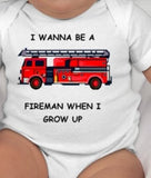 I wanna be a fireman when I grow up tee