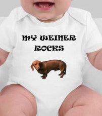 My Weiner Rocks - Dachshund Tshirt - Dachshund - Dachshund Gifts - Funny Baby Clothes - Cute Pet Gifts - Unique Baby Gifts - Hot Dog - Pets