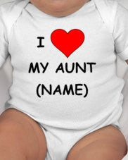 I love my aunt baby shirt