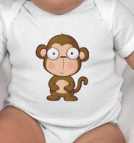 Monkey baby tee - little monkey - cute monkey gift - monkey baby shower - baby shower gift - monkey baby gift - safari baby shower gift idea