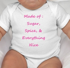 Made of Sugar Spice and everything nice - newborn baby girl - newborn baby girl gift - baby girl gifts - new baby girl - newborn girl gifts