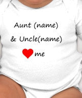 My Aunt & Uncle Love me - new baby gift - baby shower gift - love my aunt and uncle - new aunt - new uncle - baby - new baby - cute baby