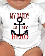 My Daddy Is My Hero Navy - Navy Dad - Military Dad - Hero Dad - Navy Dad Gift - New Military Dad - Navy shirt - Navy tshirt - Navy Mom