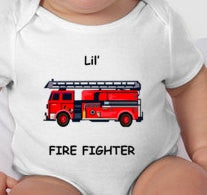 Lil Fire Fighter baby tee bodysuit - firefighter dad gift - fireman baby shower - firefighter - fireman - fireman baby gifts - new baby gift