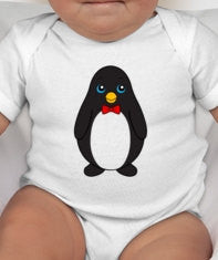 PENGUIN Bodysuit for baby - penguin - penguin gifts - penguin baby gift - penguin baby shower - cute penguin baby gifts - new baby gifts