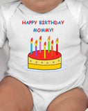 Happy Birthday Mommy baby tee - mommy birthday gift - new mom birthday gift - gifts for mom - birthday - moms birthday - celebrate moms day