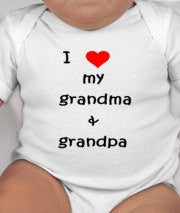 I Love My Grandma & Grandpa baby tee - New Grandparents - Pregnancy Announcement Grandparents - Grandparents - Grandma - Grandpa - Pregnancy