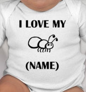 I love my aunt custom tee with aunt's name - love my aunt - new aunt gift - new auntie gift - cute new aunt gift - baby shower gift - baby