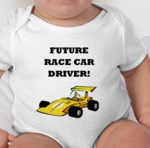 Future Race Car Driver Baby bodysuit tee