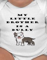 My Little/Big Brother is  a Bully - Pit Bull Shirt - Bully Breed - Bully - PitBull - Pit Bull - Pit Bull - Pitbull Clothing - Baby Gifts