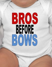 Bros before bows baby bodysuit or tee