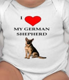 I love my German Shepherd baby tee