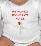 My Auntie is one HOT NURSE - Nurse aunt - nurse gift - new baby gifts - auntie gifts - auntie nurse - new aunt gifts - cute nurse baby gifts