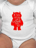 Where the Wild Things Are Monster Max - Wild things - Ill eat you up - Cute baby clothing - newborn baby clothes - unisex baby clothes