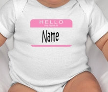 Hi My Name is Baby Bodysuit - newborn take home outfit - newborn photo prop - newborn girl take home outfit - newborn boy take home outfit