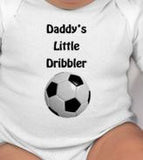 Daddy's Little Dribbler bodysuit with basketball or soccer ball