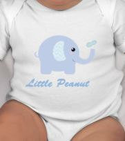 Little Peanut baby boy one piece - elephant - elephant baby shirt - elephant baby bodysuit - Little Peanut - Baby Boy Gifts - newborn boy