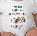 My Big Brother is a Shih Tzu baby bodysuit My Big Sister is a Shih Tzu baby bodysuit - shih tzu gifts - baby shower gift - new baby gift