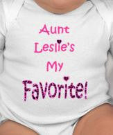 My Favorite aunt is customized with aunts name at no extra charge - New Aunt Gift - Favorite Aunt - Aunt Gift - - Cute Baby Clothes-New Aunt