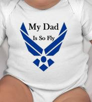 My daddy is so fly baby bodysuit