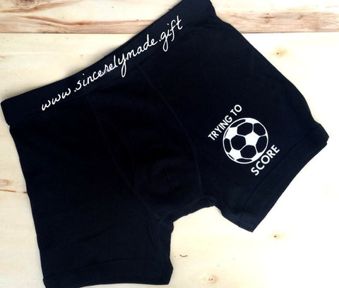 Soccer Boyfriend -  Gift Ideas for Men - Gifts for him - boyfriend gifts - soccer boxers - soccer gift - Funny gifts for men - husband gift