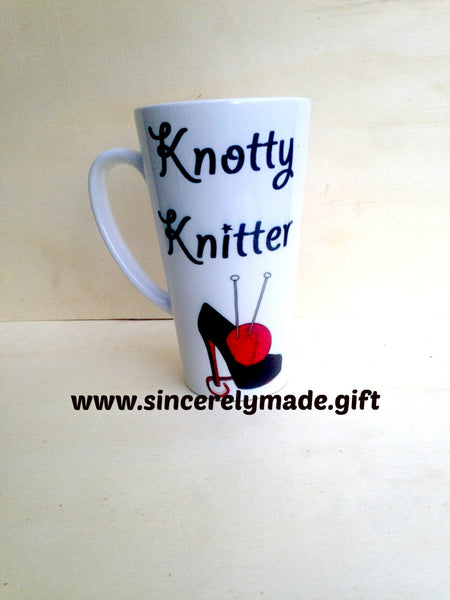 Knotty Knitter Mug - Knotty Knitter - Naughty Knitter Mug - Naughty Knitter - Knitter Gifts - Knitter Gift - Knitter mug - Knit Mug - Knit