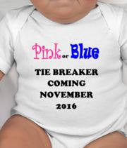 Tie Breaker baby announcement - personalized birth announcement - pregnancy announcement - announce your pregnancy - new baby- tie breaker